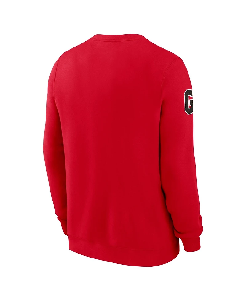 Nike Men's Georgia Bulldogs 2026 Sideline Club Fleece Crewneck Sweatshirt