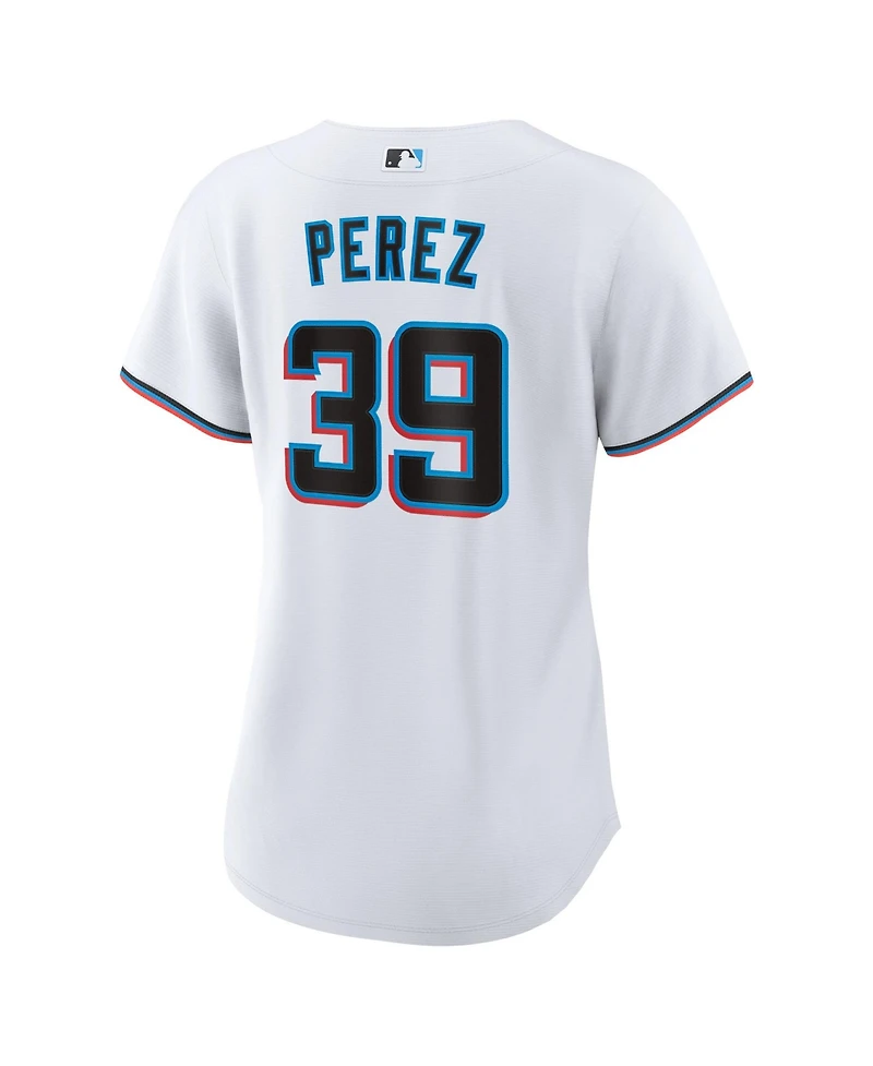 Nike Women's Eury Perez Miami Marlins Replica Short-Sleeve Jersey