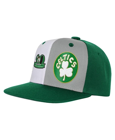 Mitchell & Ness Big Boys and Girls Kelly Green Boston Celtics Anniversary Duo Front Snapback Hat