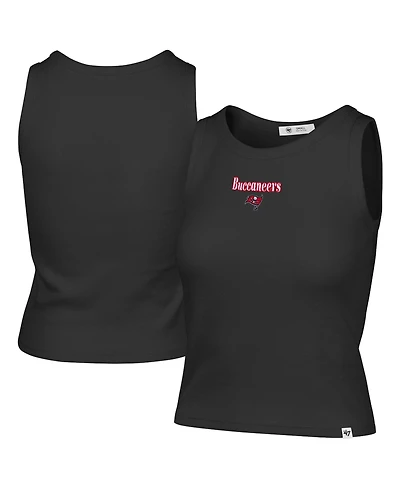 '47 Brand Women's Tampa Bay Buccaneers Sleeveless Ribbed Cropped Cotton-Blend Tank Top