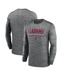 Nike Men's Sideline Velocity Long-Sleeve Crewneck Screen-Print Graphics T-Shirt