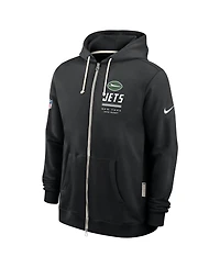 Nike Men's New York Jets Quarterback Scramble Loose-Fit Full-Zip Hoodie