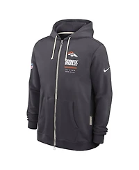 Nike Men's Denver Broncos Sideline Standard Issue Full-Zip Fleece Hoodie
