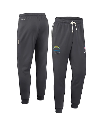 Nike Men's Los Angeles Chargers Sideline Standard Issue Dri-fit Tapered-Leg Fleece Pants