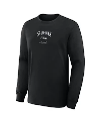 Fanatics Men's Seattle Seahawks Midnight Falls Long-Sleeve Crewneck T-Shirt