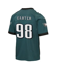 Nike Big Boys and Girls Jalen Carter Midnight Green Philadelphia Eagles Team Game Jersey