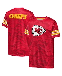 Outerstuff Boys' and Girls' Kansas City Chiefs Slant Route Regular-Fit Crewneck T-Shirt