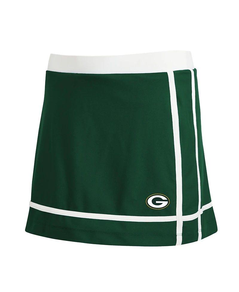 Wear by Erin Andrews Women's Green Bay Packers Stripe Elastic-Waist Skort
