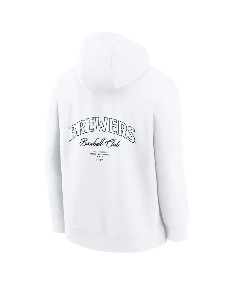 Nike Men's Milwaukee Brewers Club Fleece Pullover Hoodie