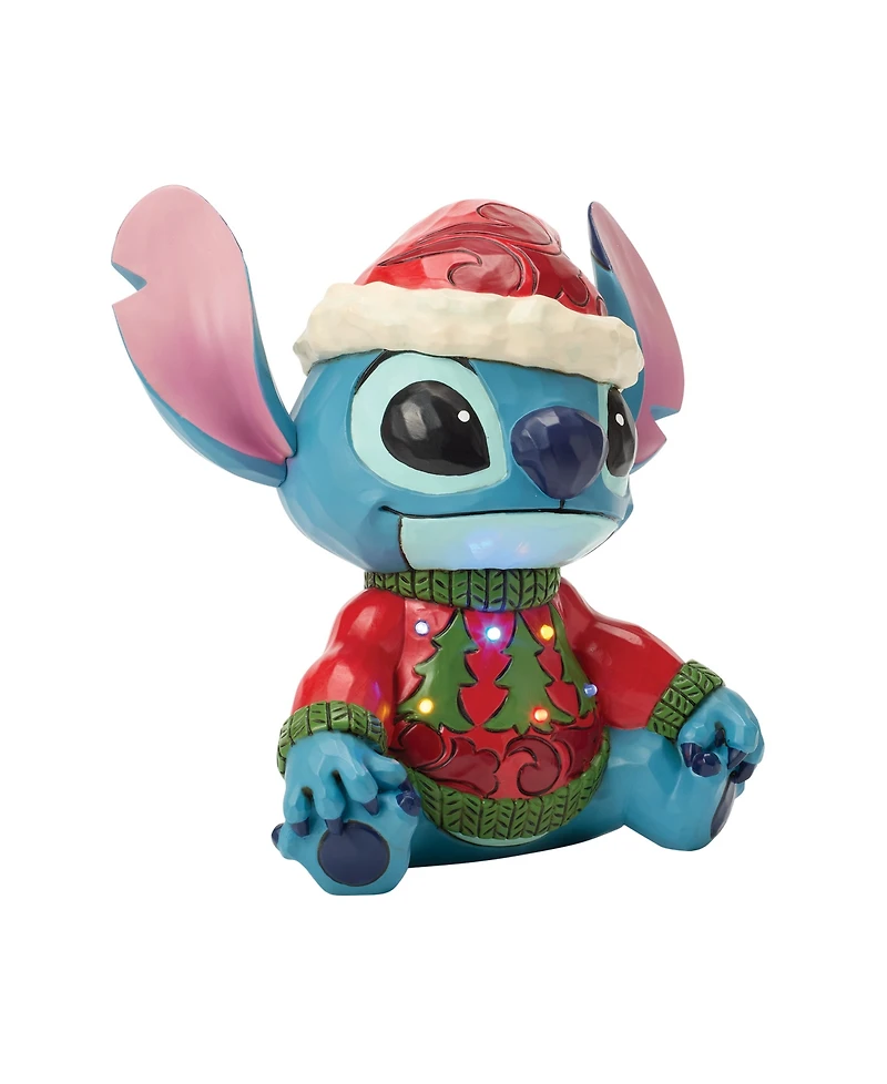 Jim Shore Disney Traditions Stitch Led Sweater Figurine