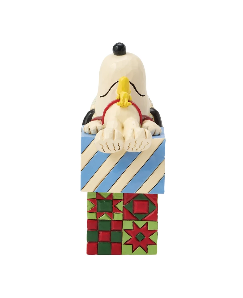 Jim Shore Peanuts Snoopy and Woodstock with Gifts Figurine
