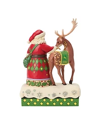 Jim Shore John Deere Santa and Reindeer Figurine