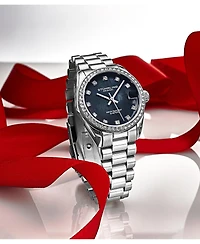 Stuhrling Lineage 3936.1 Women s Quartz Watch 31mm Stainless Steel Silver Bracelet White Mother-of-Pearl Dial Crystal Bezel