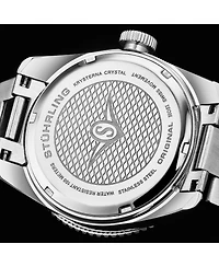 Stuhrling Men's Aquadiver Silver-tone Stainless Steel , Dial
