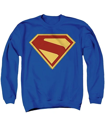 Superman Men's 2025 Logo Graphic Long-Sleeve Cotton Sweatshirt