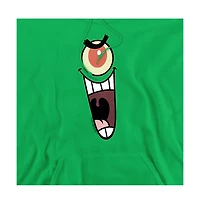 SpongeBob SquarePants Men's Plankton Sinister Face Graphic Hoodie