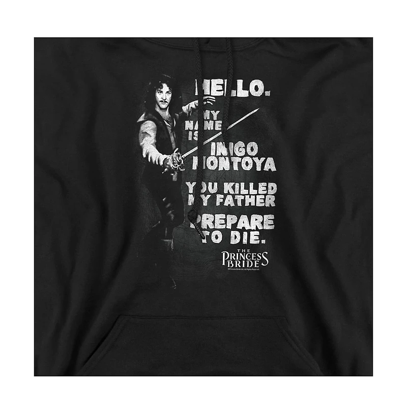 Princess Bride Men's Hello Again Pullover Graphic Kangaroo Pocket Hoodie