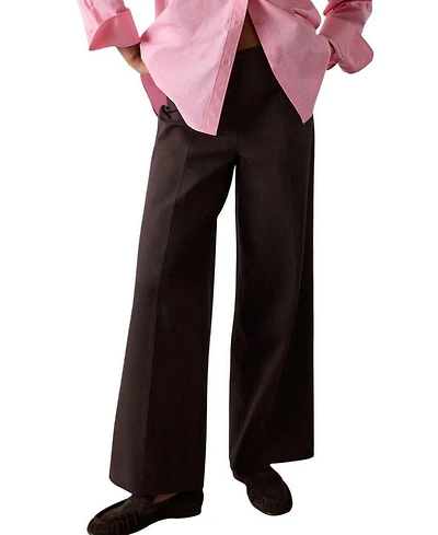 Whistles Women's Ponte Mid-Rise Wide-Leg Trousers