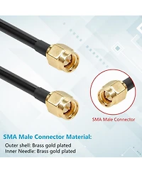 Lofree 50 Ohm RG316 Flexible Coaxial Antenna Extension Cable Compatible with Sma Devices
