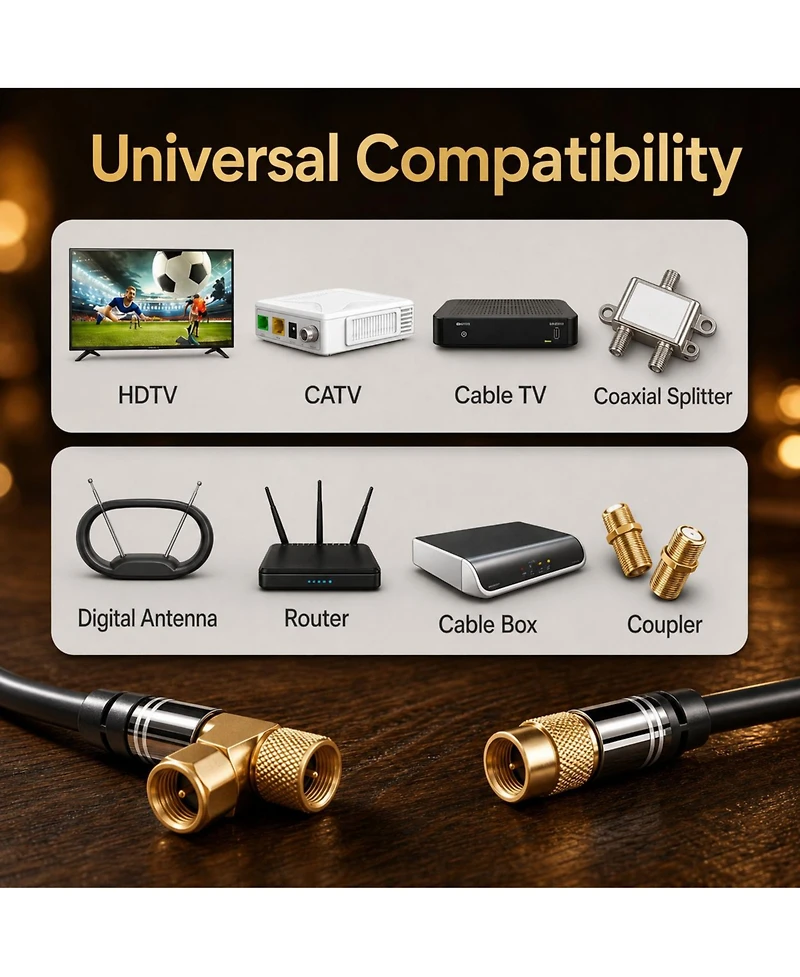 Lofree RG6 Triple-Shielded Coaxial Cable