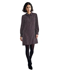 Phase Eight Women's Pamela Foulard A-Line Long-Sleeve Dress