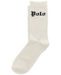 Polo Ralph Lauren Boys' 4-11 Cotton-Blend Ribbed Argyle Crew Socks, 3-Pack