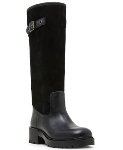 Steve Madden Womens Ramble Lug Sole Tall Riding Boots Regular Wide Calf