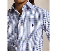 Polo Ralph Lauren Big Boys Plaid Cotton Poplin Shirt