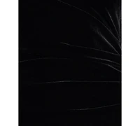 Xscape Women's Velvet Long-Sleeve Boat Neck Dress