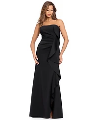 Xscape Women's Strapless Scuba Wedding-Guest Gown