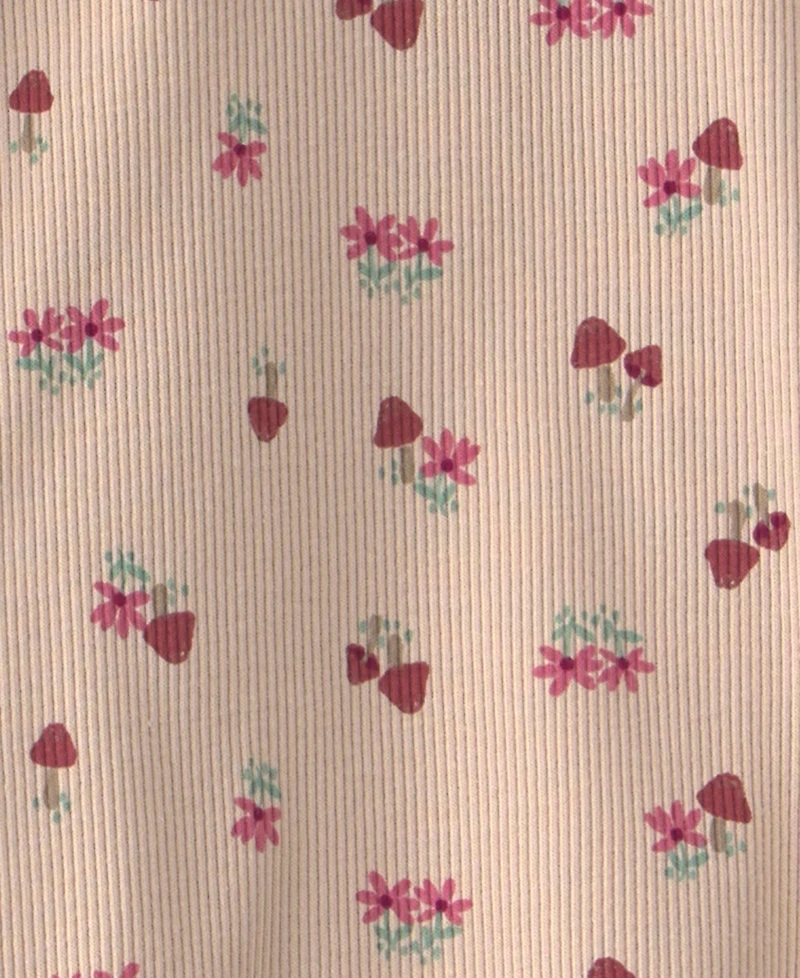 Carter's Toddler Girls' 2T-5T Long-Sleeve Wide-Leg Floral-Print Top and Pants, 2-Piece Set