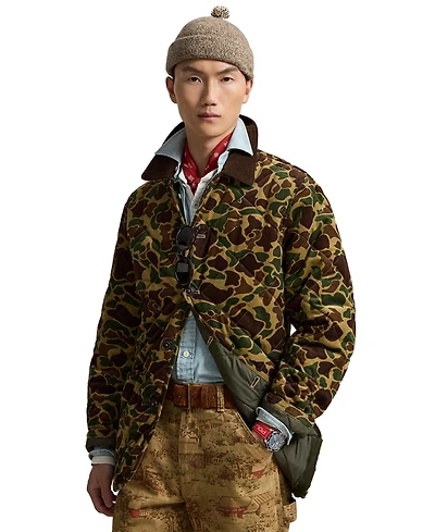 Polo Ralph Lauren Men's Camo-Print Quilted Corduroy Barn Coat
