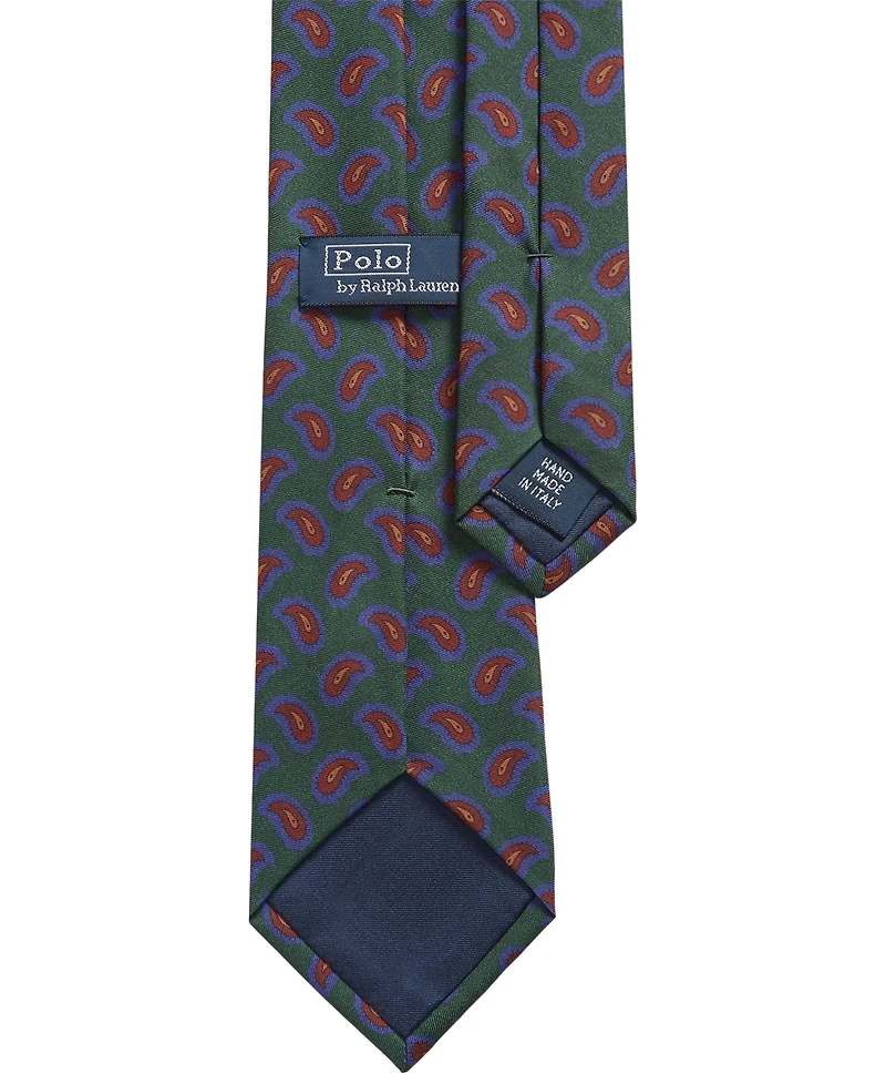 Polo Ralph Lauren Men's Pine-Print Paisley Silk Twill Tie