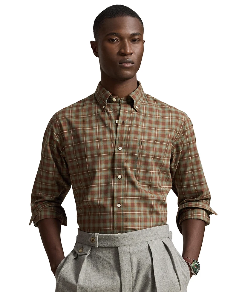 Polo Ralph Lauren Men's Classic-Fit Plaid Twill Dress Shirt