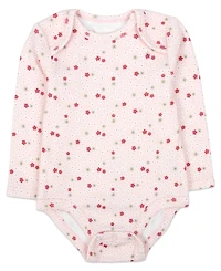 Baby Essentials Girls' Daddy's Girl Crewneck Snap-Closure Long-Sleeve Bodysuits, 3-Piece Set
