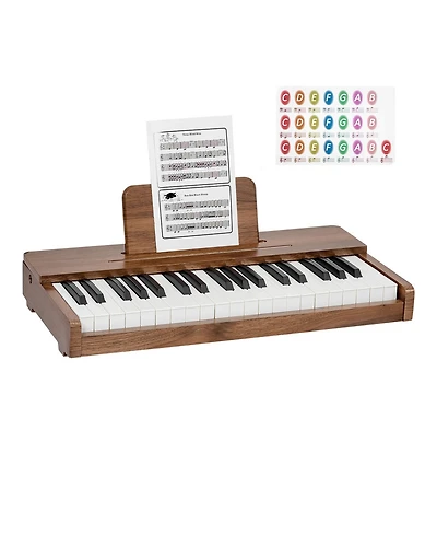 Mecale 37-Key Extended Range Wooden Kids Digital Piano, Ages 3+