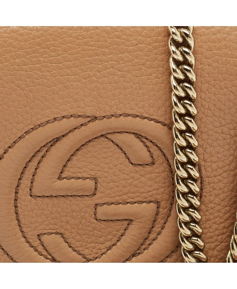 Pre-Owned Gucci Women's Soho Leather Flap Chain Crossbody Bag