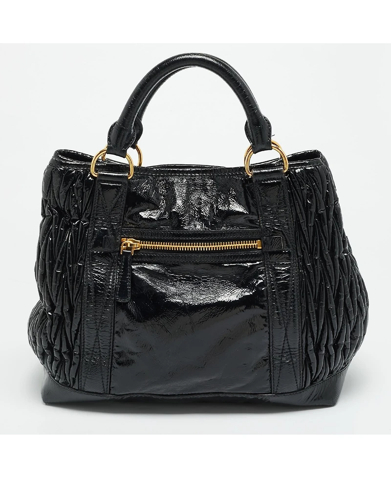 Pre-Owned Miu Miu Women's Matelasse Patent Leather Tote Bag