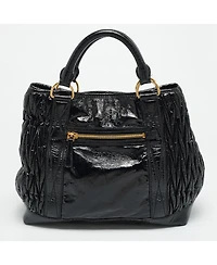 Pre-Owned Miu Miu Women's Matelasse Patent Leather Tote Bag