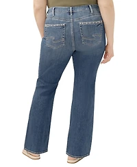 Silver Jeans Co. Plus Avery High-Waisted Studded Bootcut Denim
