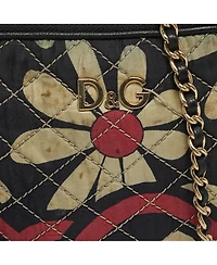 Pre-Owned Dolce & Gabbana Women's Lily Glam Quilted Floral Crossbody Bag
