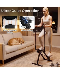 Costway Stair Stepper with Detachable Handlebar Lcd Monitor Frame