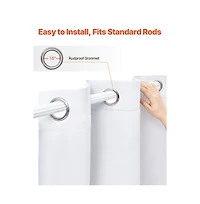 Slickblue Room Darkening Blackout Curtains, 2 Panel Grommet Drapes for Bedroom and Living Room