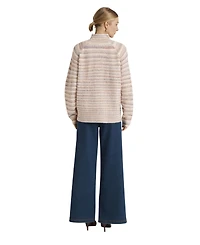 Finery London Women's Helen Long-Sleeve Striped Funnel Neck Sweater
