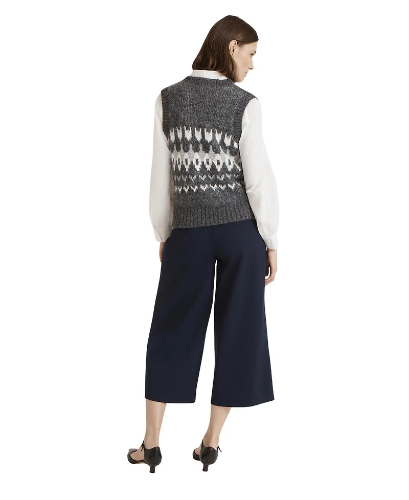 Finery London Women's Courtney Fair Isle V-Neck Sleeveless Sweater Vest