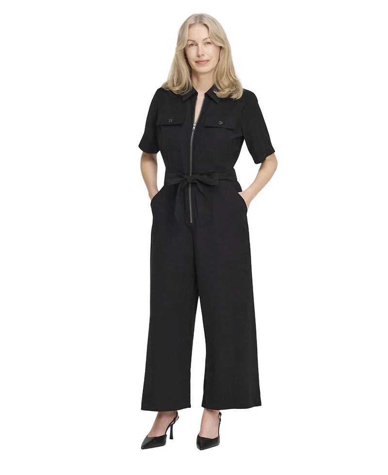 Finery London Women's Marie Wide Leg Cropped Jumpsuit