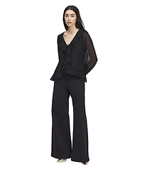 Finery London Women's Jannelle Sheer Long-Sleeve Blouse