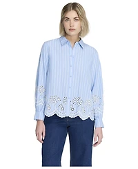 Finery London Women's Sydnee Stripe Long-Sleeve Shirt