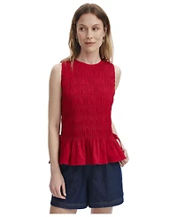Finery London Women's Malani Shirred Peplum Top