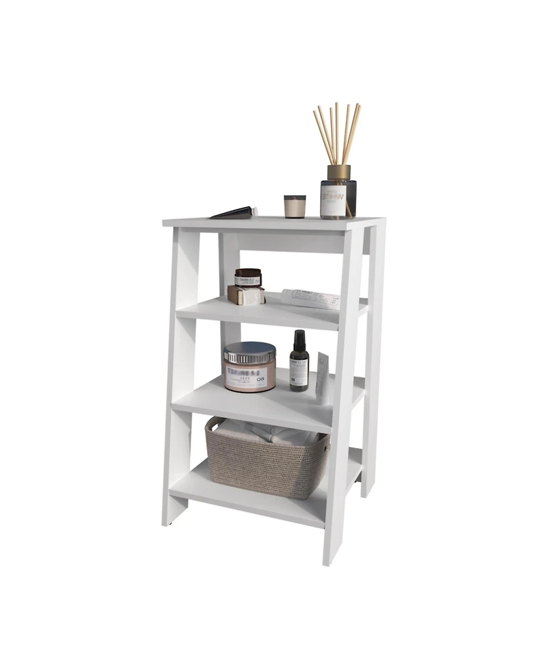 Fm Furniture McNeal freestanding bathroom shelf with open storage
